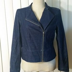 Liz Claiborne Blue Jacket  Blazer Zip Petite PS